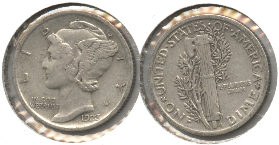 1923 Mercury Dime VF-20 #x