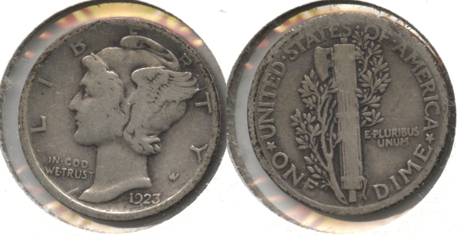 1923 Mercury Dime VG-8 #a