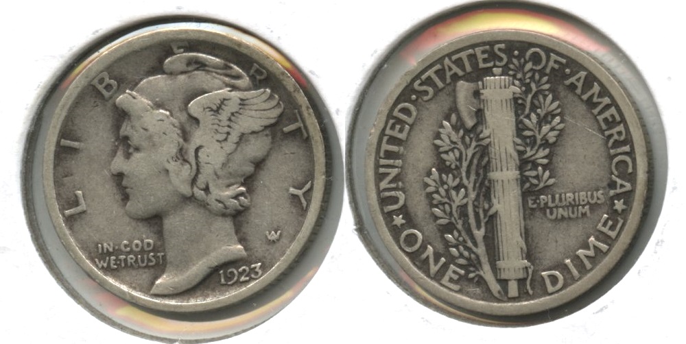 1923 Mercury Dime VG-8 #ab