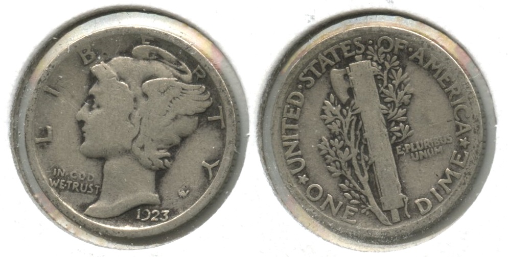 1923 Mercury Dime VG-8 #ac