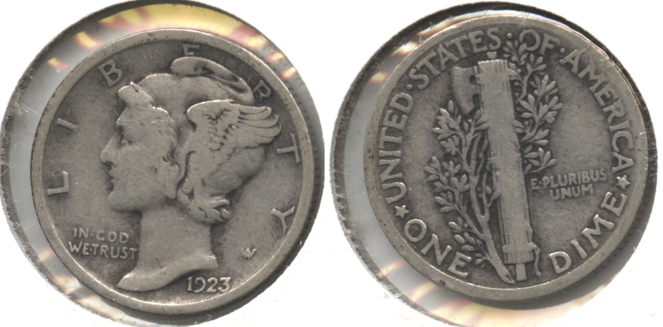 1923 Mercury Dime VG-8 #c