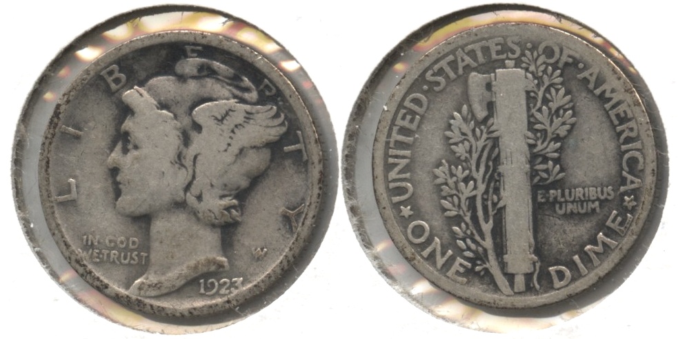 1923 Mercury Dime VG-8 #p