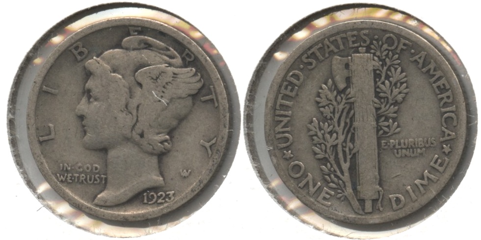 1923 Mercury Dime VG-8 #r