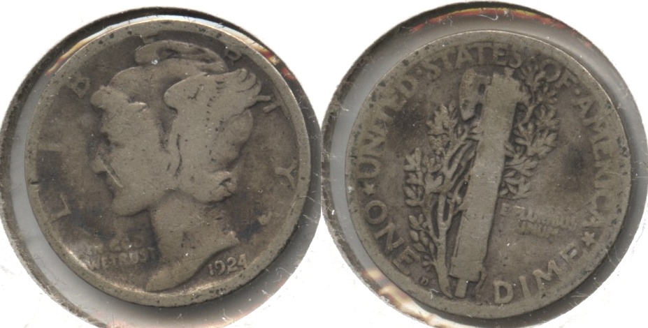 1924-D Mercury Dime AG-3 #b