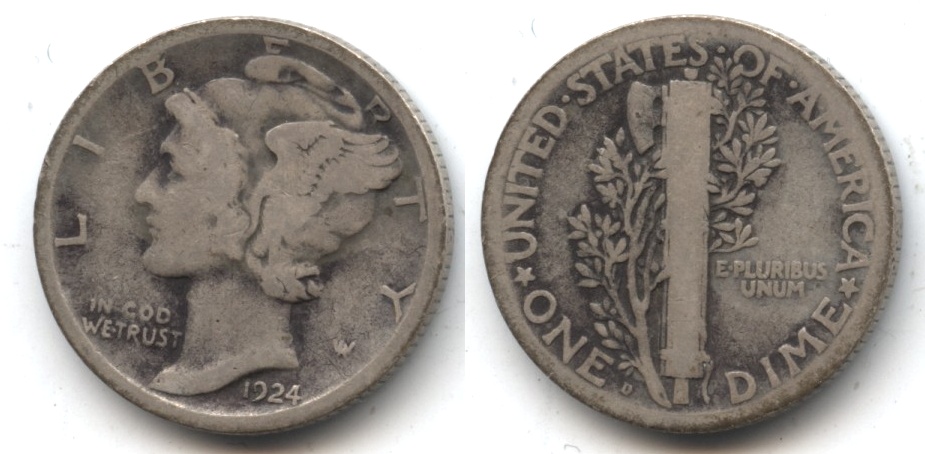 1924-D Mercury Dime Good-4 #c