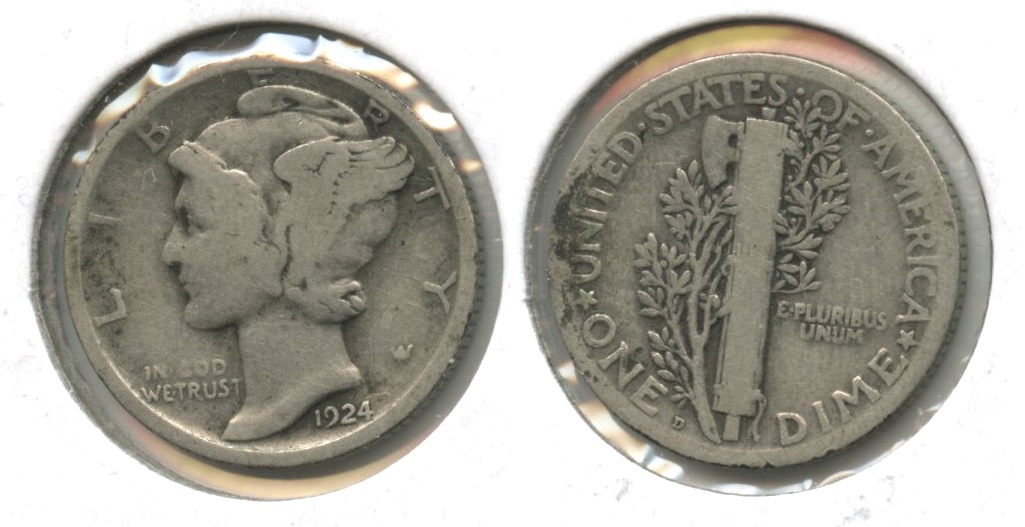 1924-D Mercury Dime Good-4 #h
