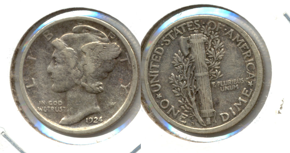 1924-D Mercury Dime VF-20