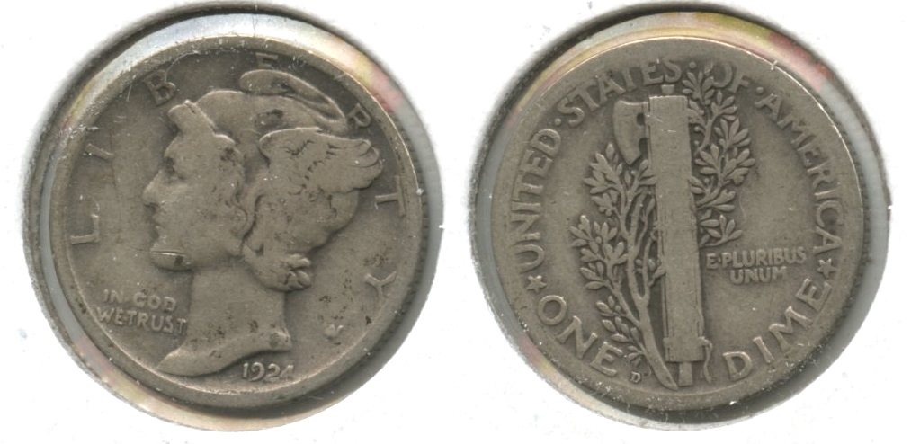 1924-D Mercury Dime VG-8 #a