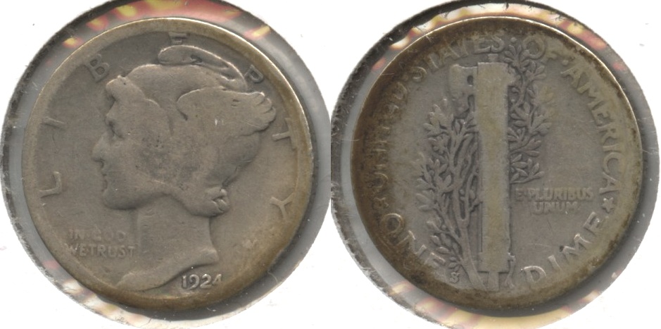1924-S Mercury Dime AG-3 #a