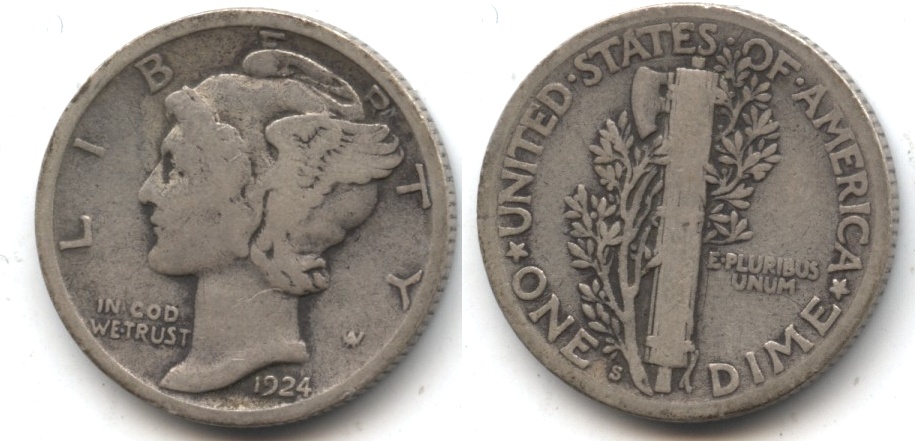 1924-S Mercury Dime Good-4 #j