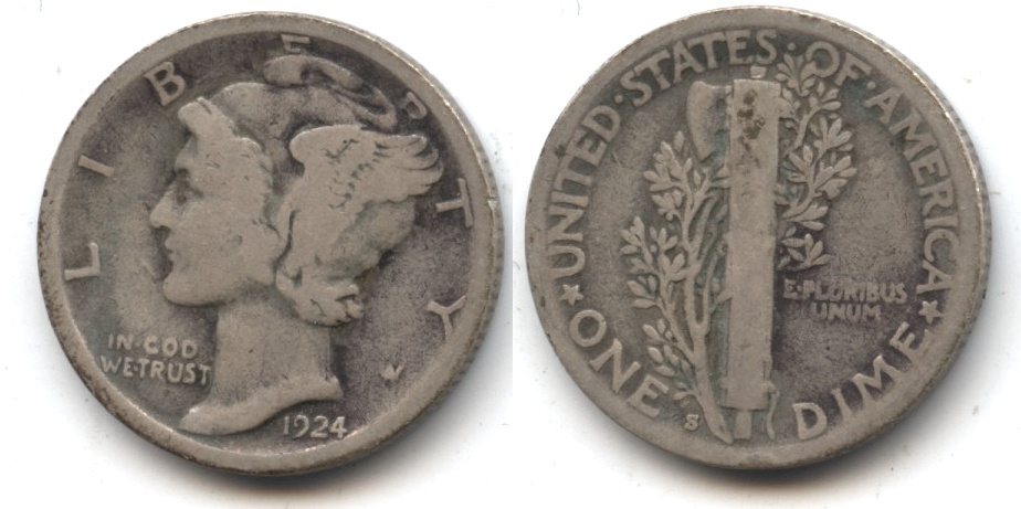 1924-S Mercury Dime Good-4 #k