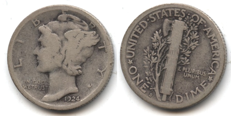 1924-S Mercury Dime Good-4 #u
