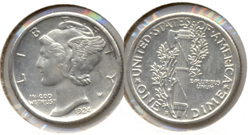 1924-S Mercury Dime MS-60