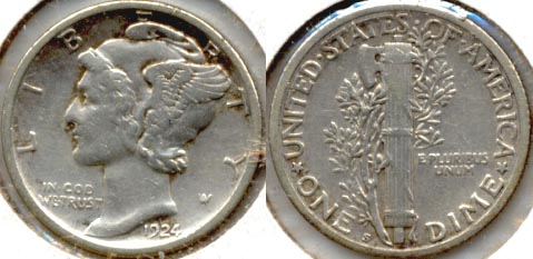 1924-S Mercury Dime VF-20