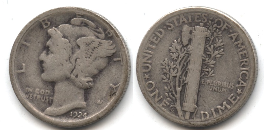 1924-S Mercury Dime VG-8 #b