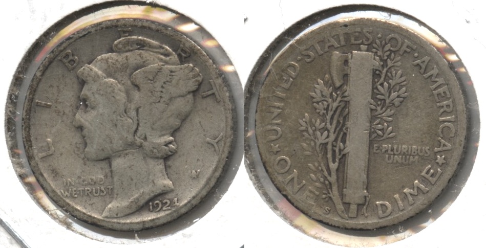 1924-S Mercury Dime VG-8 #h