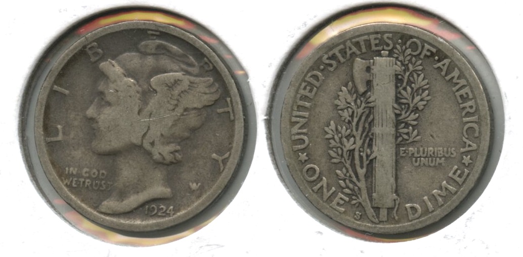 1924-S Mercury Dime VG-8 #o