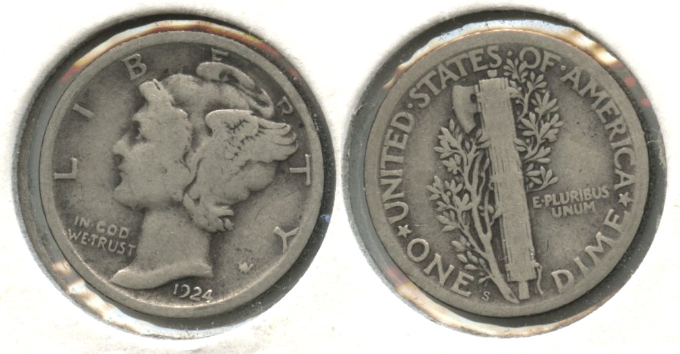 1924-S Mercury Dime VG-8 #q