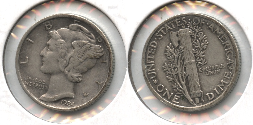 1924 Mercury Dime EF-40 #a