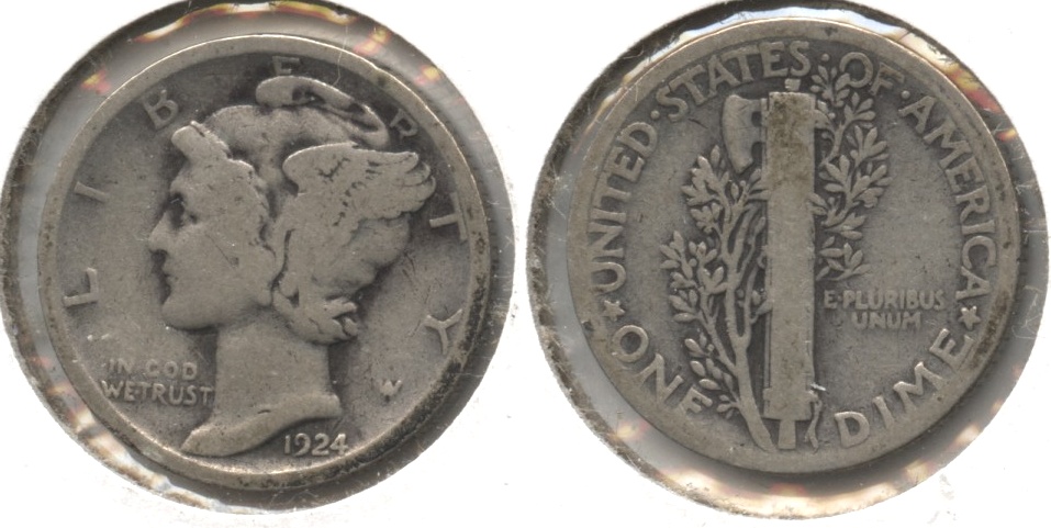 1924 Mercury Dime Good-4 #b