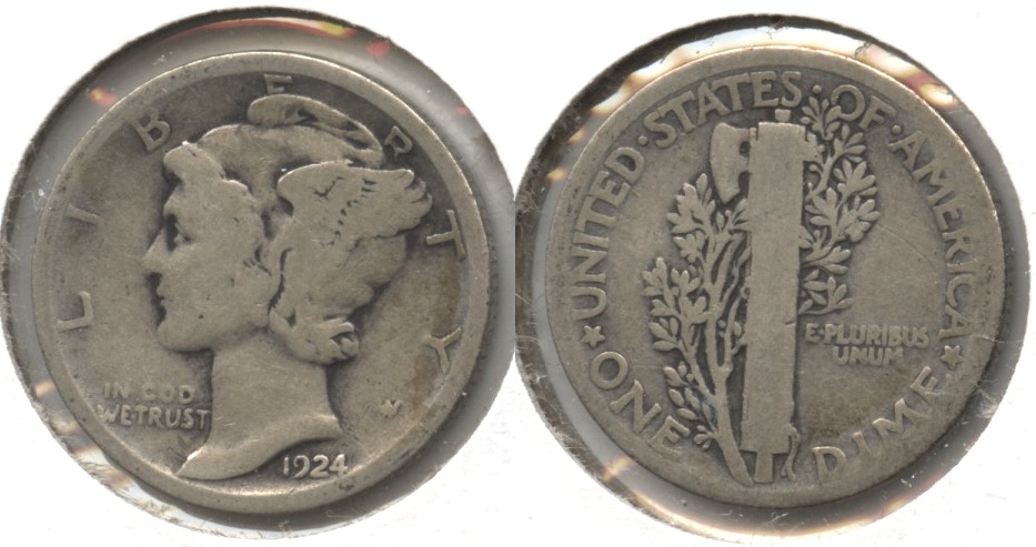 1924 Mercury Dime Good-4 #m