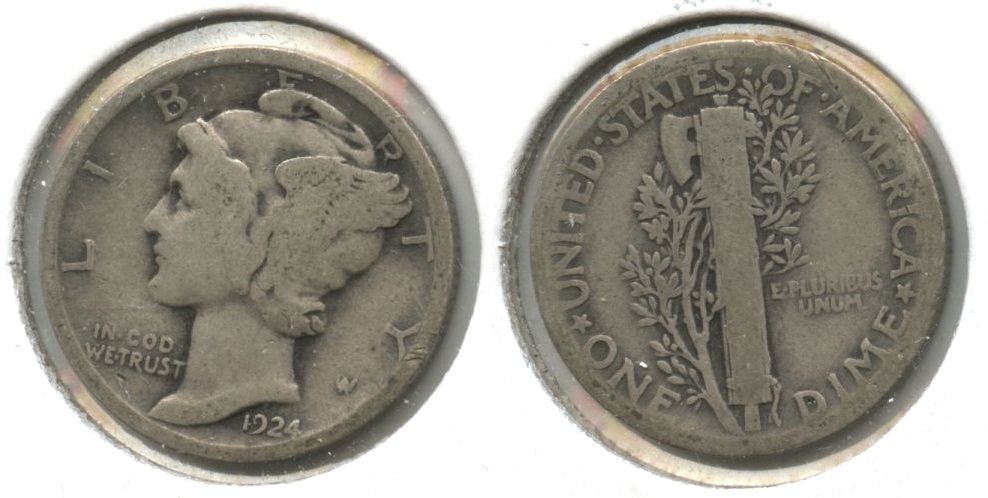 1924 Mercury Dime Good-4 #q