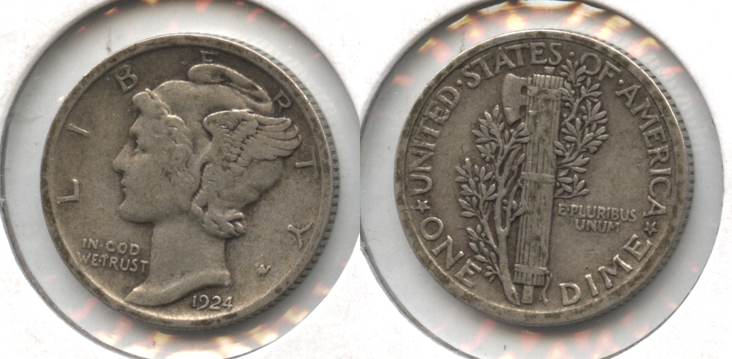1924 Mercury Dime VF-20 #a