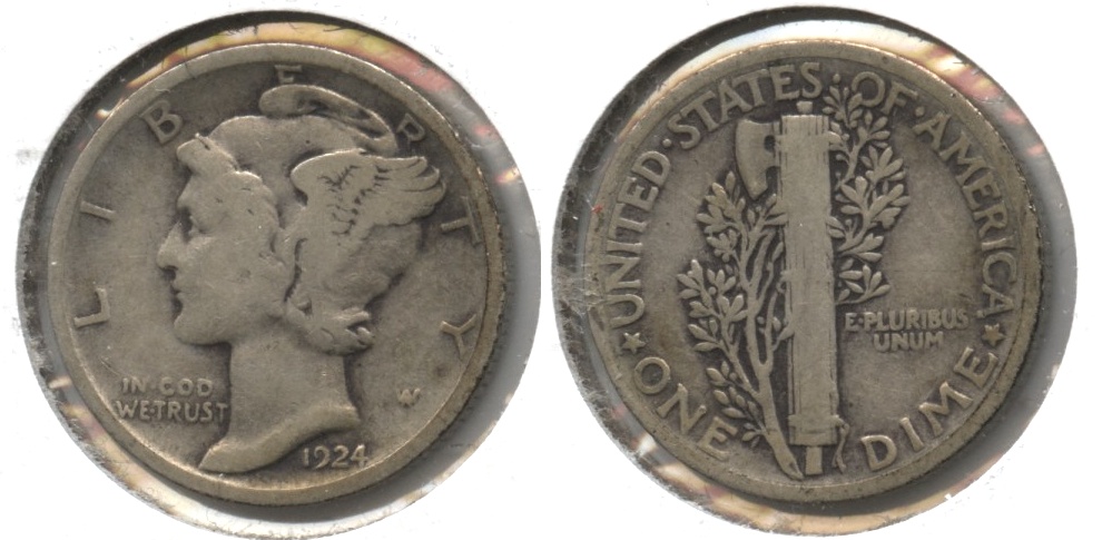 1924 Mercury Dime VG-8 #a
