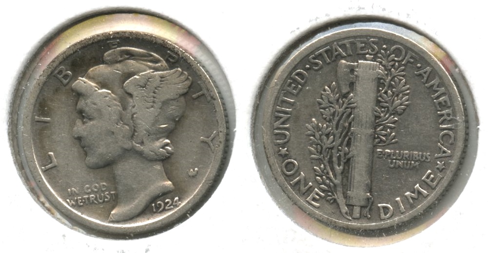 1924 Mercury Dime VG-8 #j