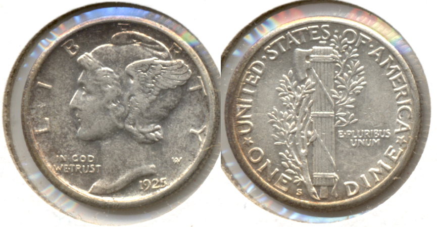 1925-S Mercury Dime AU-50