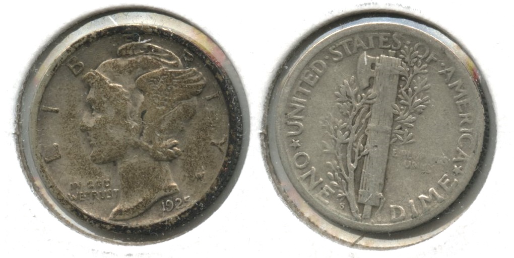 1925-S Mercury Dime Fine-12 #g