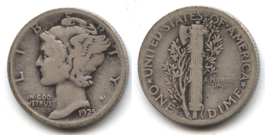 1925-S Mercury Dime Good-4 #h