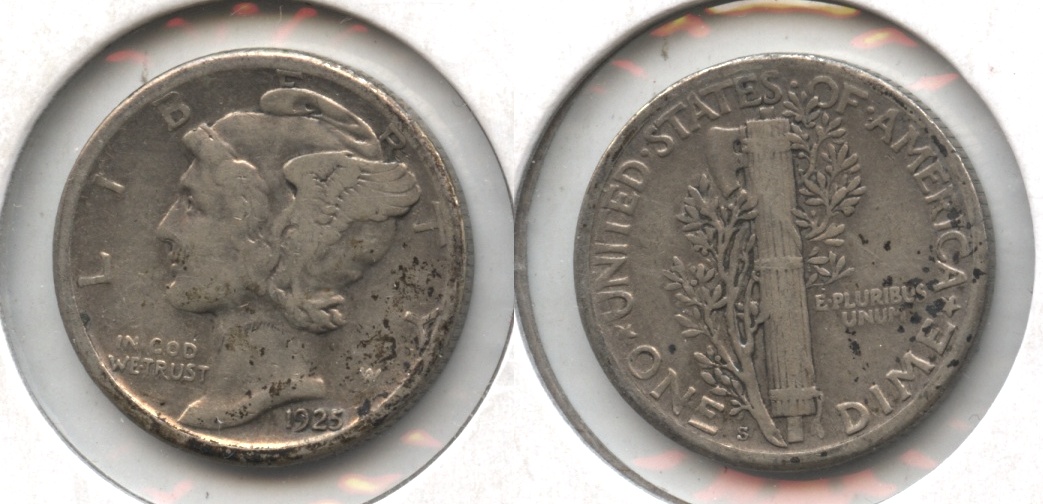 1925-S Mercury Dime VF-20 #a