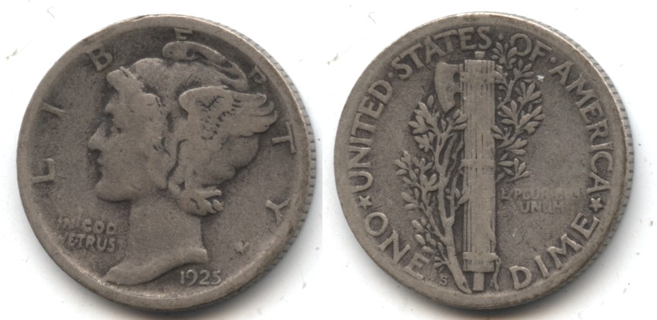 1925-S Mercury Dime VG-8 #b
