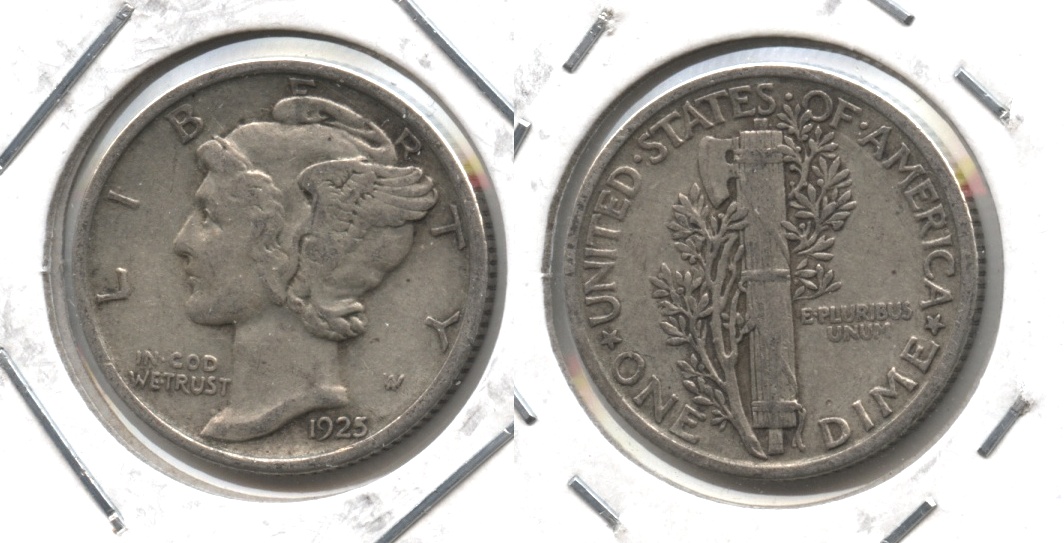 1925 Mercury Dime EF-40