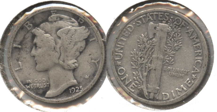 1925 Mercury Dime Fine-12 #a