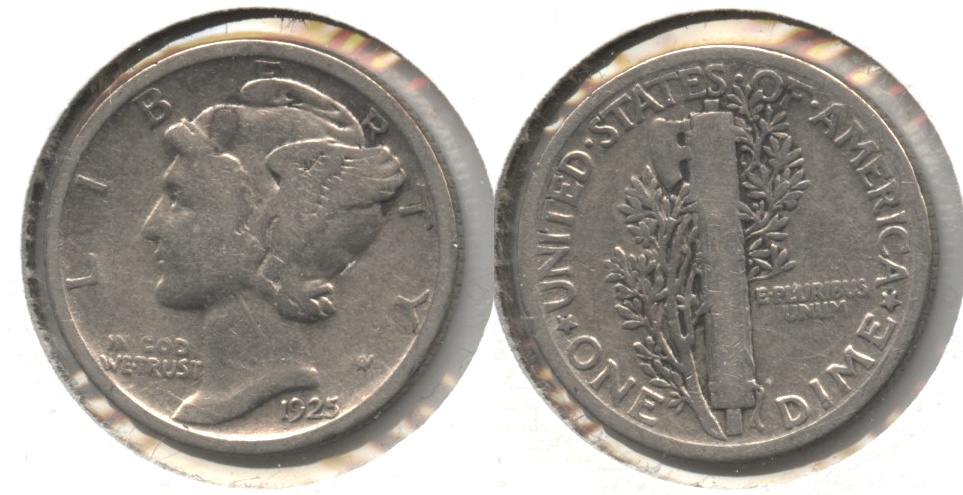 1925 Mercury Dime Good-4 #a Cleaned