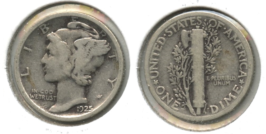 1925 Mercury Dime Good-4 #ae