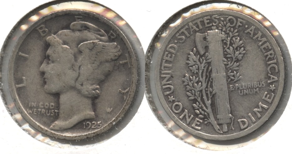 1925 Mercury Dime VG-8 #a
