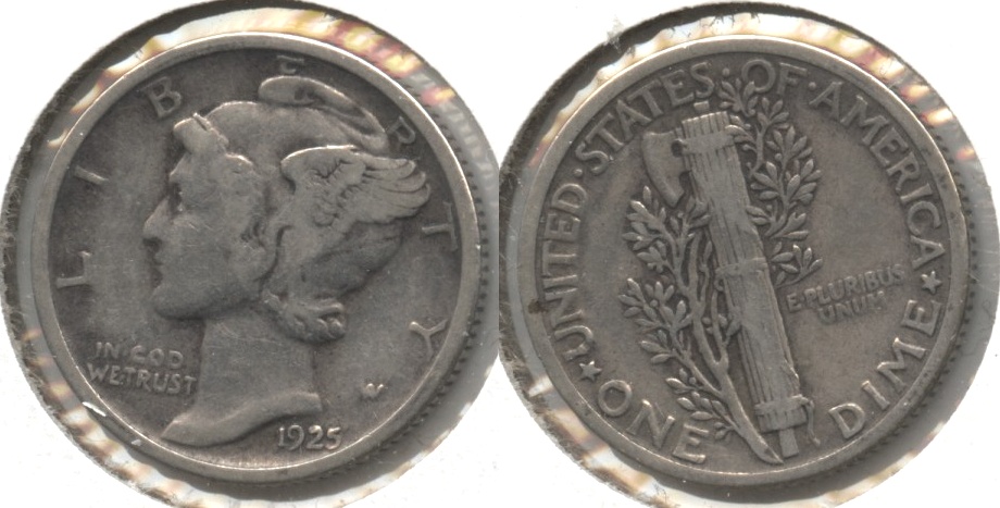 1925 Mercury Dime VG-8 #f