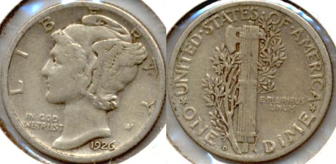 1926-D Mercury Dime VF-20