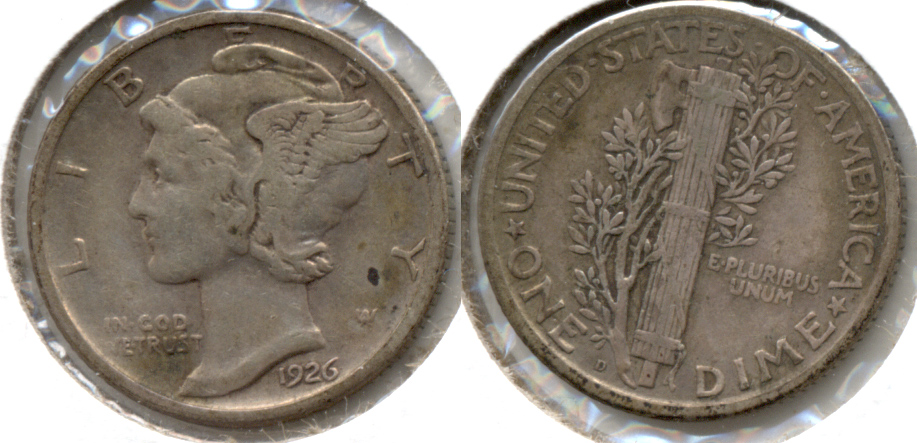 1926-D Mercury Dime VF-20 c