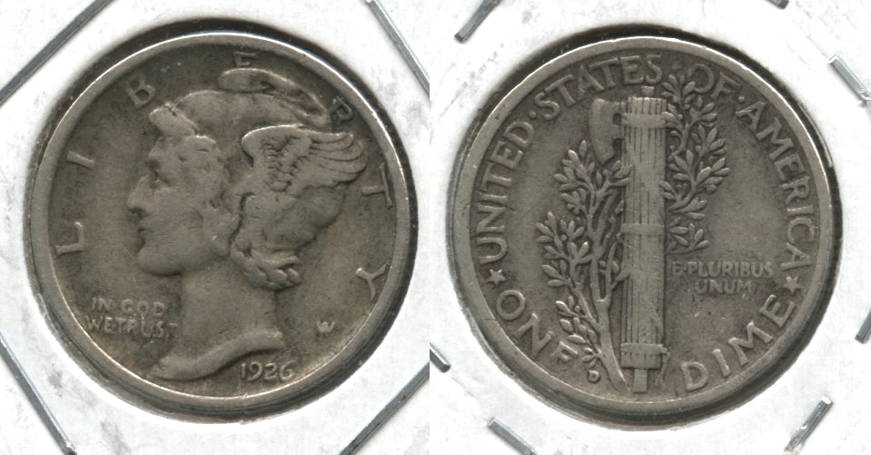 1926-D Mercury Dime VF-20 #e