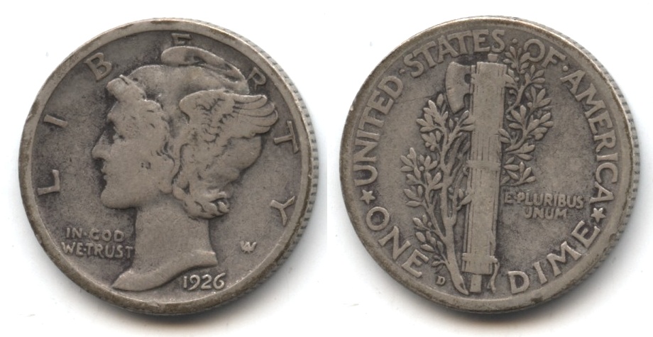 1926-D Mercury Dime VG-8 #b