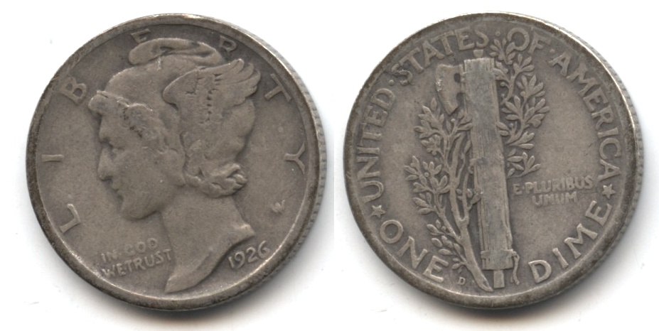 1926-D Mercury Dime VG-8 #c