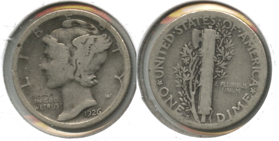 1926-S Mercury Dime AG-3+ #h
