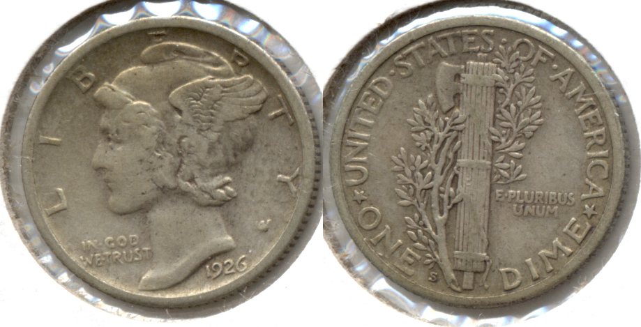 1926-S Mercury Dime VF-20