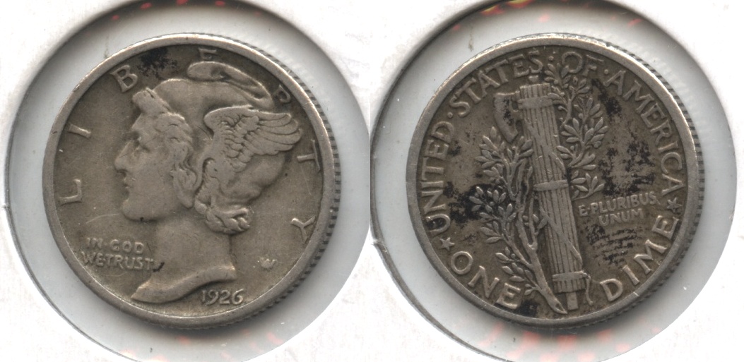 1926 Mercury Dime EF-40 #b