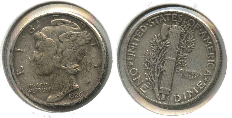 1926 Mercury Dime EF-40 #d