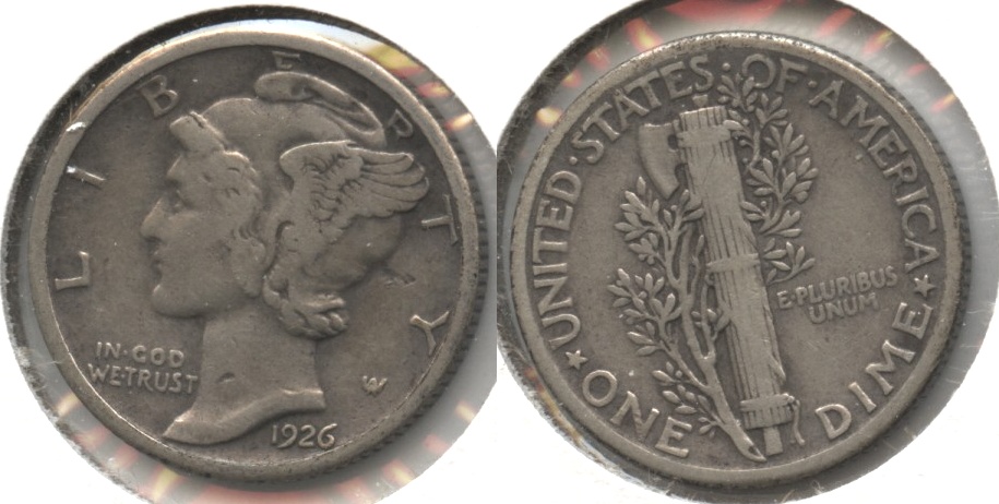 1926 Mercury Dime Fine-12 #e